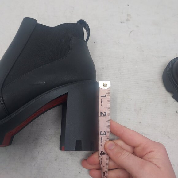 Christian Louboutin Black Marchacroche Lug Heel Chelsea Boot - Picture 12 of 13